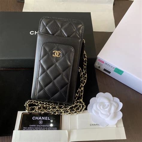 chanel phone purse|chanel phone bag with chain.